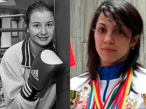 Elina Gismeeva (left) and Fatima Zhagupova (right) died after drowning in the sea off the Russian Black Sea naval port of Sevastopol.