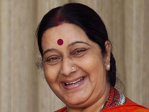 A file photo of former Indian Foreign Minister Sushma Swaraj