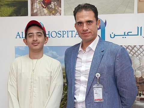 Ibrahim Abu Nemir (left) with Dr Jamal Alkoteesh