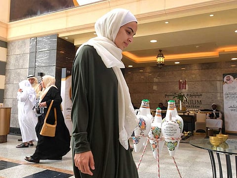 27-year-old Farah Talal at a hotel in the in Saudi Arabia's holy city of Mecca.