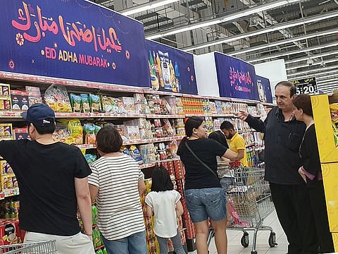 Residents doing their Eid Al Adha shopping at Festival City.