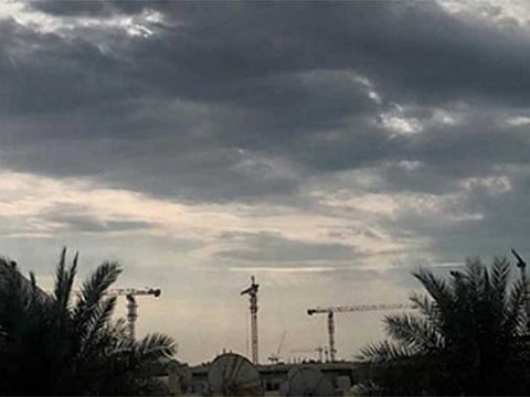 Cloudy weather in UAE