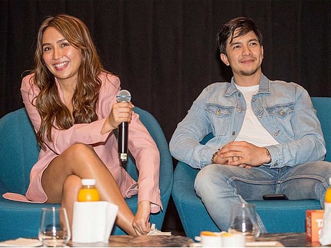 Kathryn Bernardo and Alden Richards in Dubai, promoting their film 'Hello, Love, Goodbye'.