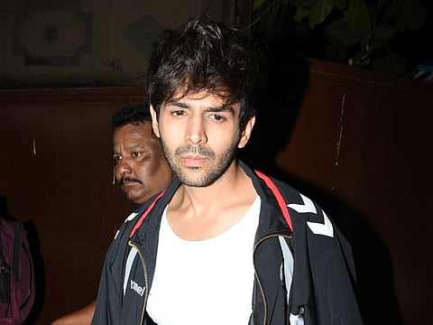 Actor Kartik Aaryan seen shooting of his upcoming film in Mumbai's Bandra, on May 12, 2019.