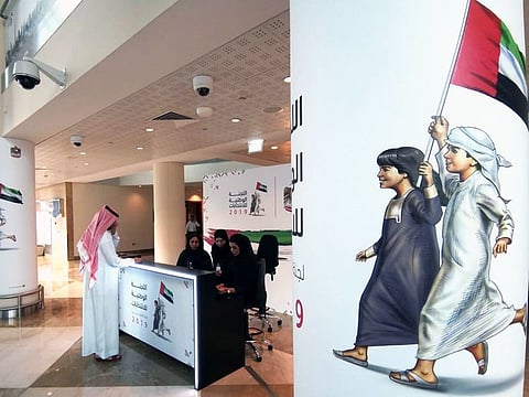 File: Registration of candidates for Federal National Council elections in progress in the UAE.