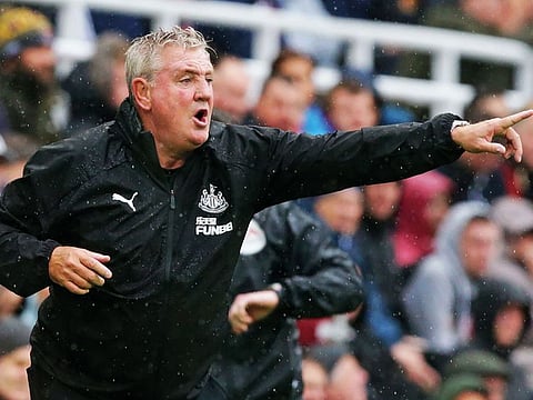 Newcastle United's English head coach Steve Bruce