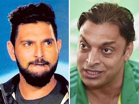 Yuvraj Singh and Shoaib Akhtar