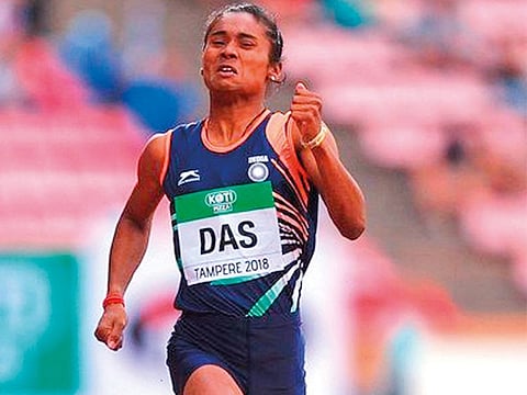 Hima Das is the first Indian athlete to win gold in a track event at the IAAF World U20 Championship