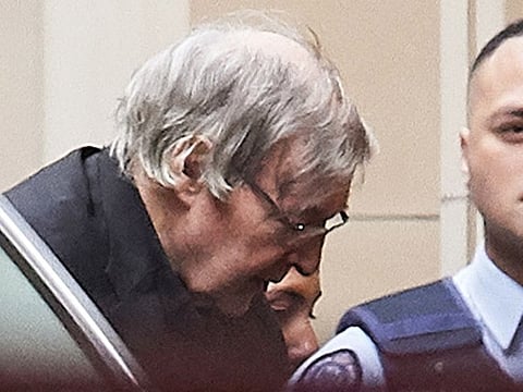 George Pell arrives at the Supreme Court of Victoria in Melbourne, Australia, August 21, 2019.