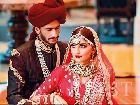 Pakistani cricketer Hassan Ali weds Dubai based Indian flight engineer Samiya Arzoo in Dubai on Tuesday