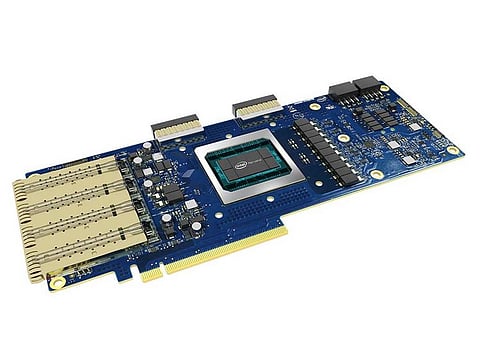An image of the Intel Nervana Neural Network Processor shared by Intel on the website