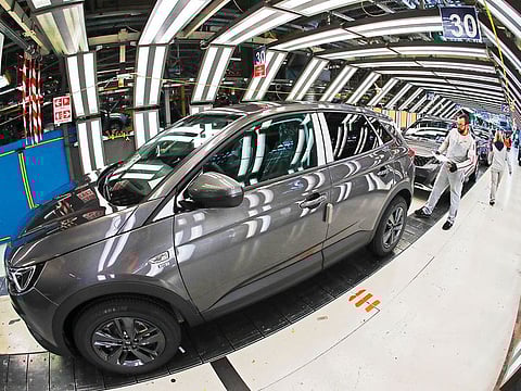 An Peugeot plant in Sochaux, France. Manufacturing returned to growth in France, with a slightly stronger expansion than in July.
