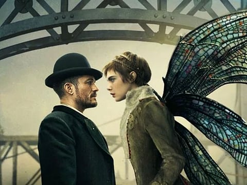 Orlando Bloom and Cara Delevingne in 'Carnival Row'.