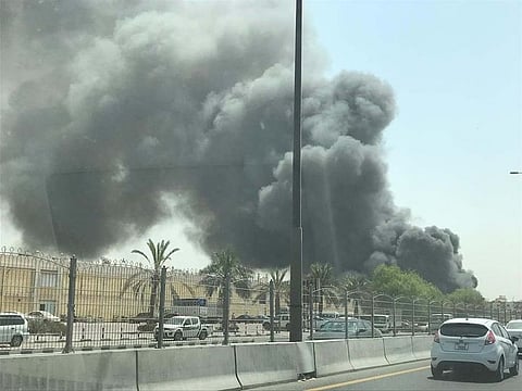 Fire breaks out in the industrial area of Sharjah