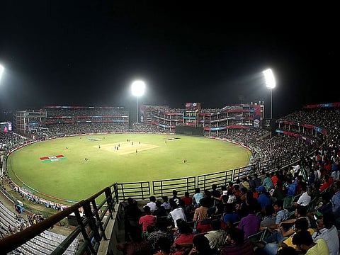 General view of the Feroz Shah Kotla Stadium in New Delhi.