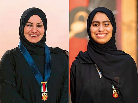 Dr Ayesha Al Memari (left) and Fatima Al Kaabi have two Abu Dhabi Awards between them.