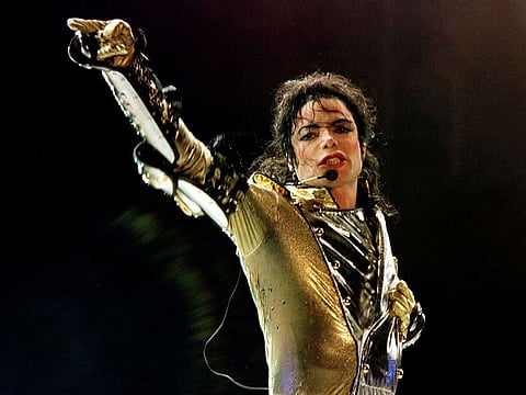 US popstar Michael Jackson performs during his "HIStory World Tour" concert in Vienna, July 2, 1997.