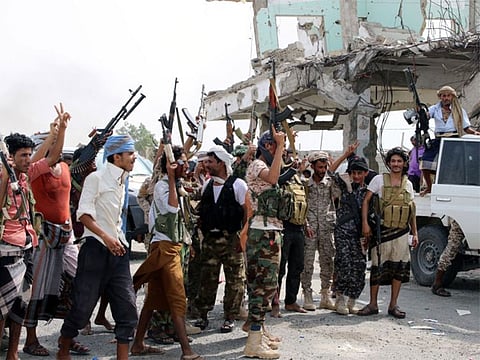 Southern fighters in Aden, Yemen.