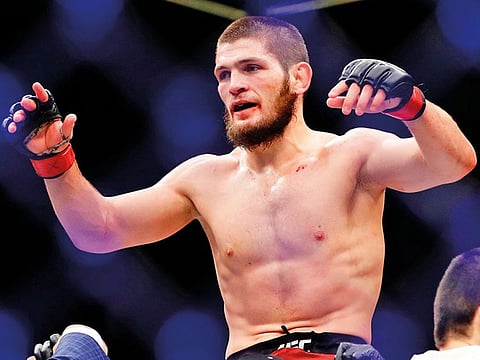 Khabib Nurmagomedov will face American Dustin Poirier at The Arena, Yas Island next Saturday.