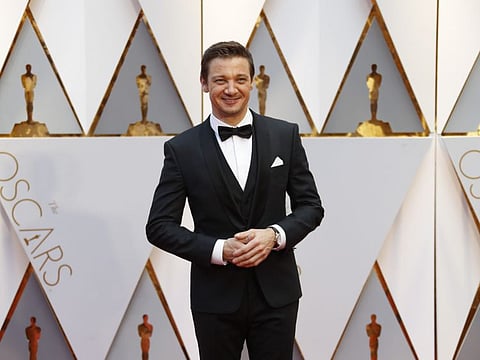 Jeremy Renner arrives at the 89th Academy Awards on Sunday, Feb. 26, 2017, at the Dolby Theatre at Hollywood & Highland Center in Hollywood. (Jay L. Clendenin/Los Angeles Times/TNS)