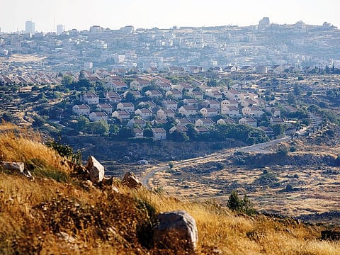 A general view of the Israeli colony of Ofra in the occupied West Bank.