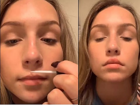 Before and after shots - lip challenge