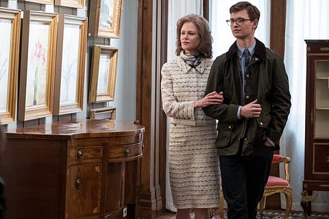 Nicole Kidman, left, and Ansel Elgort in “The Goldfinch.” MUST CREDIT: Macall Polay/Warner Bros. Pictures