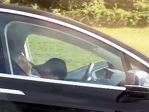 The video was shot on the Massachusetts Turnpike in Newton.