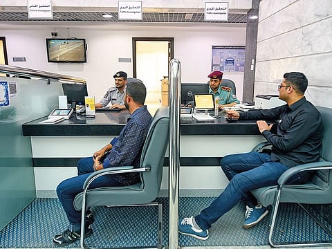 Wasit Police Station in Sharjah.