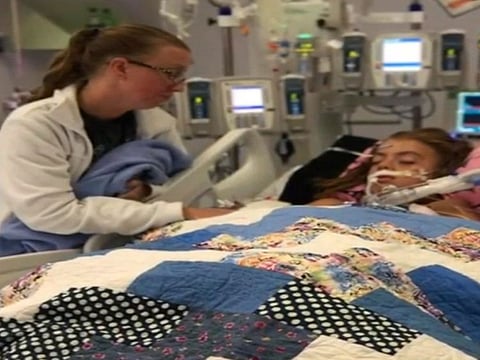 Lily Mae Avant in hospital.