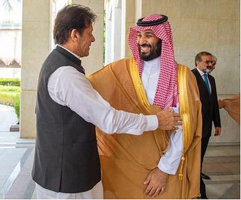 Pakistani Prime Minister with Saudi Crown Prince Mohammed bin Salman