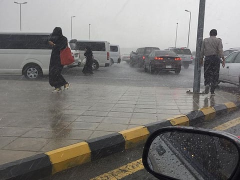 File photo. Moderate to heavy thunderstorms, capable of triggering flash floods and accompanied by hail and strong winds, are expected over parts of Makkah, Madinah, Qassim, Riyadh, the Eastern Province and the Northern Borders.