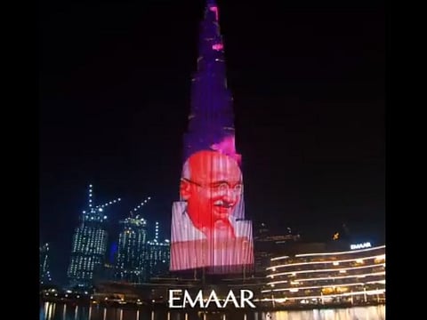 A screengrab from the video of the Burj Khalifa.