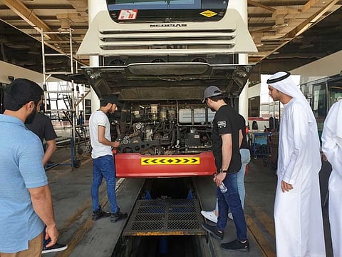 RTA has completed training of Emirati engineers on bus maintenance.