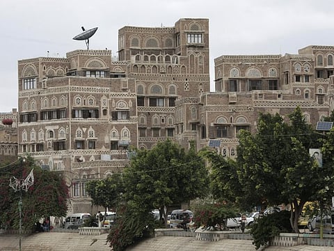 A view of old building is seen in the old city of Sanaa, Yemen, Saturday, Sept. 28, 2019.