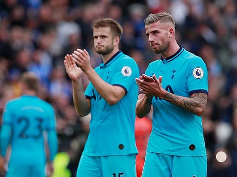 Soccer Football - Premier League - Brighton & Hove Albion v Tottenham Hotspur - Tottenham Hotspur's Toby Alderweireld and Eric Dier look dejected after the match against Brighton.