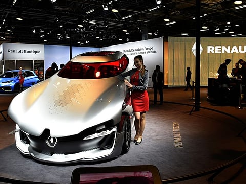 A Renault SA Trezor concept car stands on display at the Auto Expo 2018 held in Noida, Uttar Pradesh, India.