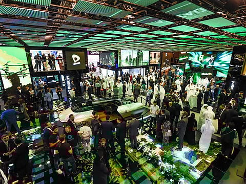 Visitors at Etisalat pavilion on the opening day of Gitex Technology Week at Dubai World Trade Centre on Sunday 06 October 2019. Photo: Virendra Saklani/Gulf News