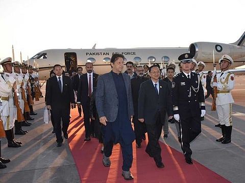 Pakistan Prime Minister Imran Khan arrived in China on Tuesday on a two-day official visit.