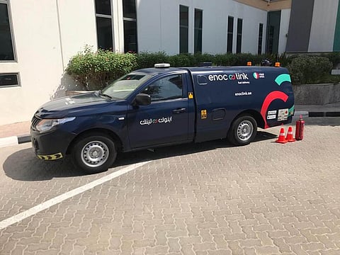 Emirates National Oil Company (ENOC) launched ‘ENOC Link’ an app-based on-demand fuel delivery service on Tuesday to rival the existing Cafu app, for customers who can’t make it to a service station. Thirty trucks varying in capacity from 800 litres to 5,000 litres will initially work with businesses and fleets to refuel in specific industrial areas, before eventually branching out in communities to serve the public.