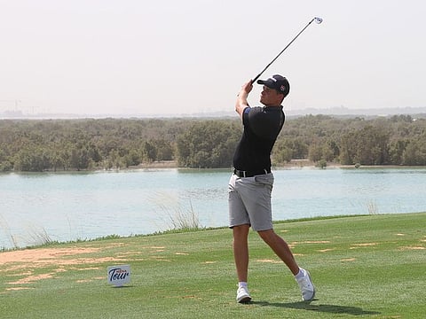 James Allen on his way to victory in the Mena Tour Abu Dhabi Open.