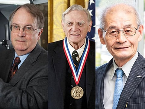 Lithium brothers (from left): Stanley Whittingham, John B. Goodenough, and Akira Yoshino