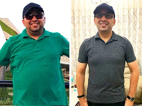 Asif before (left) and after