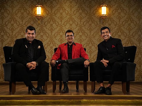 Chef Akshay Nayyar, fellow judge and producer Gaurav Tandon and celebrity chef Sanjeev Kapoor.