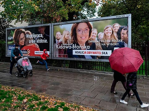 Election posters pictured in Warsaw, Poland (File)