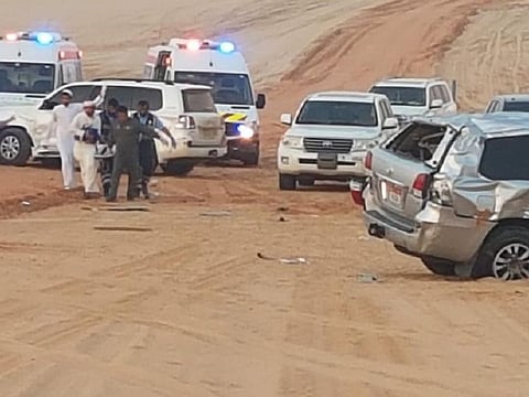Injured emiratis being airlifted