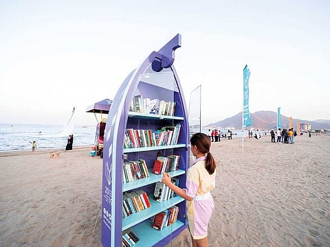 File picture of The Sharjah Beach Library at Khor Fakkan Beach, for illustrative purpose only.