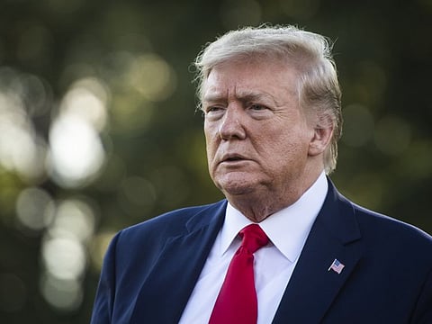 President Donald Trump outside the White House on October 10, 2019.