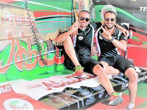 Shaun Torrente and Thani Al Qamzi of Team Abu Dhabi.