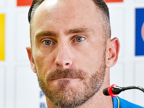 South African captain Faf du Plessis addresses media in Ranchi, on October 17, 2019.